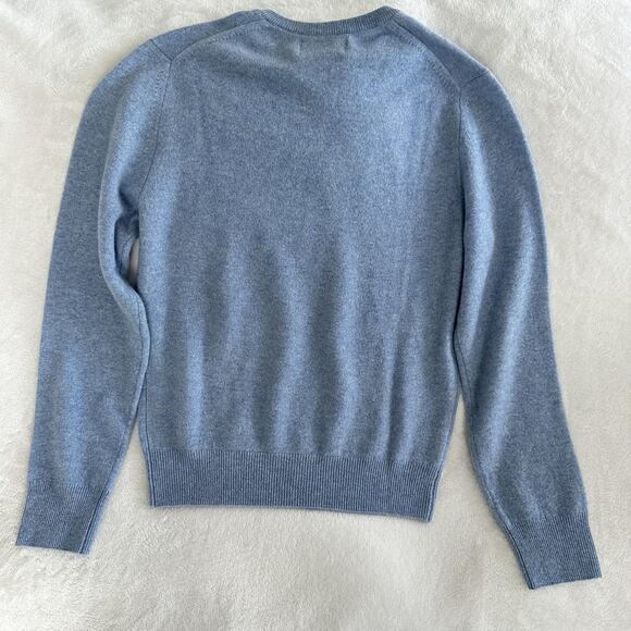 Naadam Sweater Mens XS Dusty Blue 100% Cashmere V Neck Pullover Knit Limited Edi - Picture 6 of 8